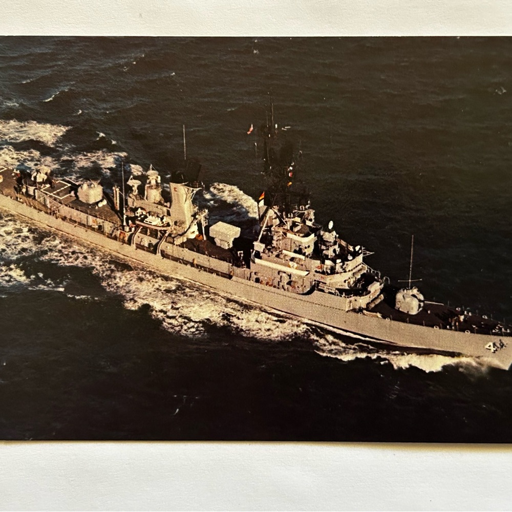 USS Lawrence (DDG-4) Guided Missile Destroyer Vintage Postcard (1970s)